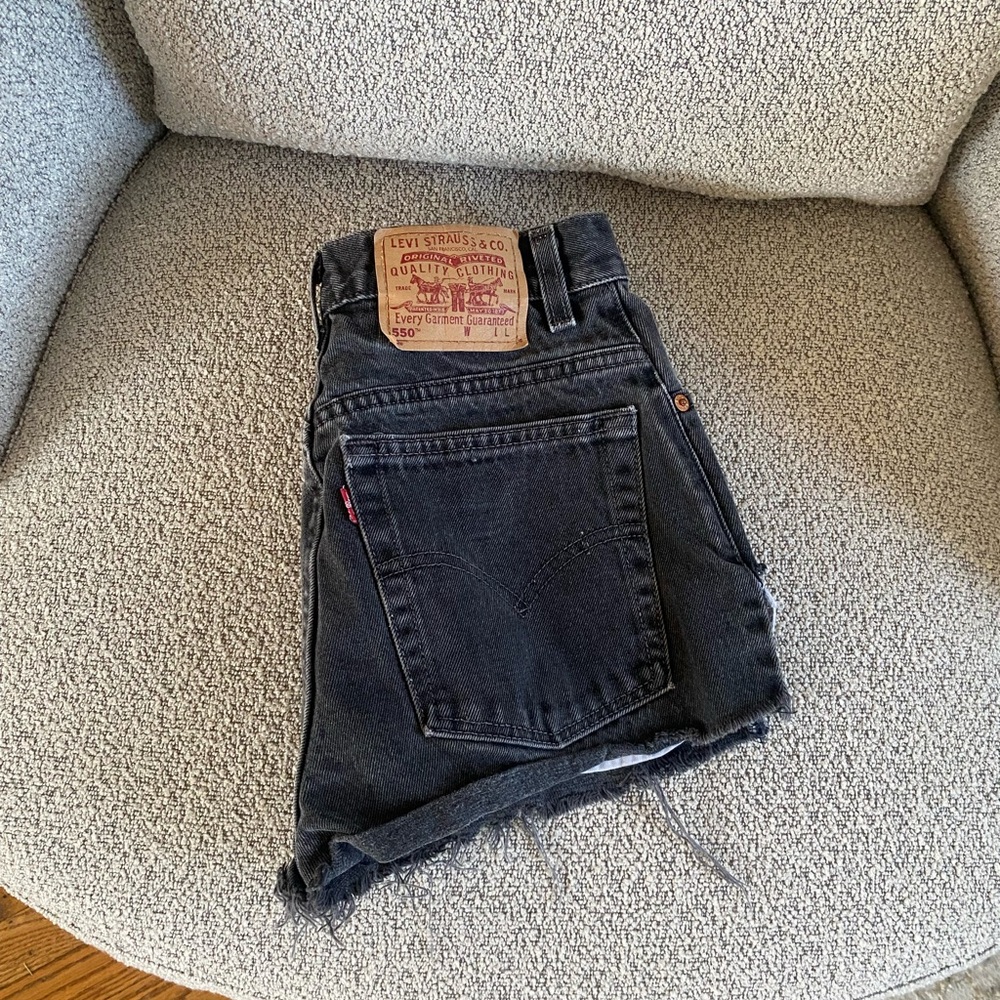 Levi’s Black Denim 550s Shorts